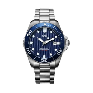 OEM Custom 100M Diving Luminous Pointer Classic Men Watches Sapphire Crystal Stainless Steel Automatic Date Mechanical Watch