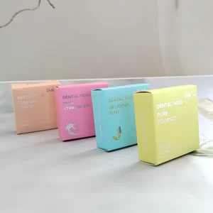 Daily Care Hot Sale 50M Coconuts Coconut Flavored PE Waxed Floss Blue + White for Teeth Cleaning