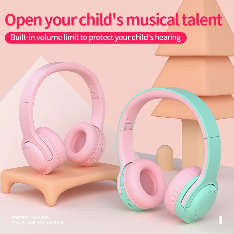 Bola De Pelo Auriculares Inalámbricos Niños Con Luz LED, Límite De