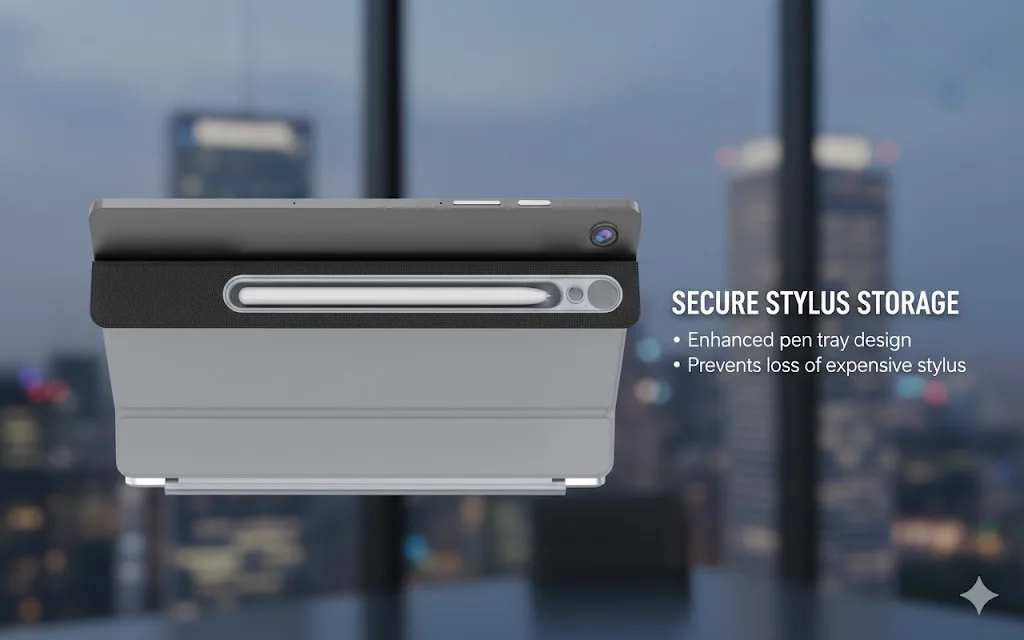 product laudtec second generation six row key design with stylus slot intelligently used for samsung bluetooth magic keyboard case-4