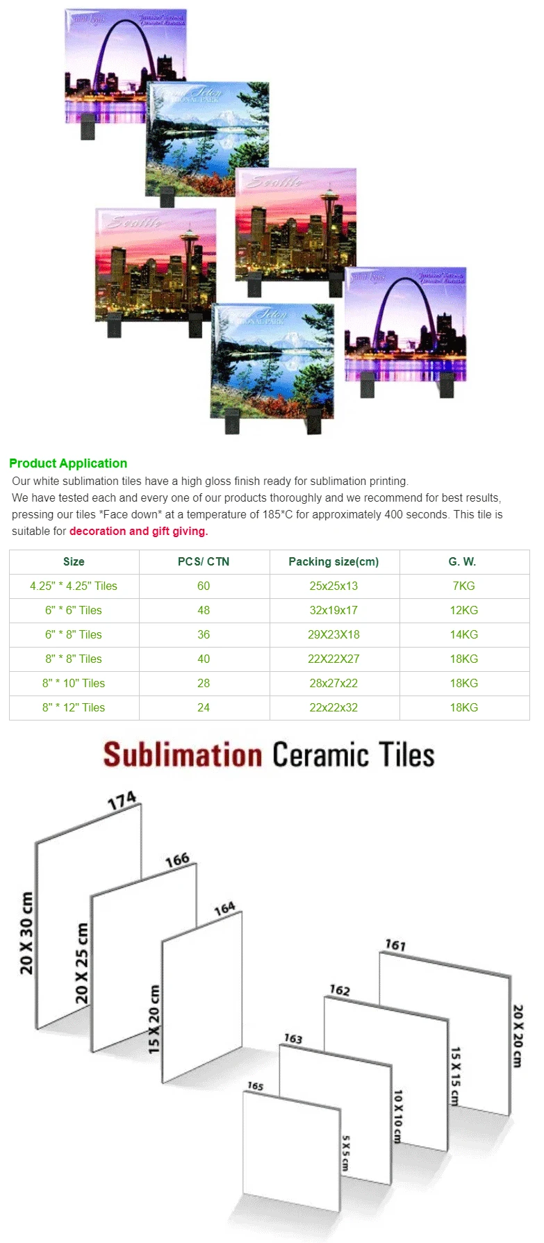 Сублимационная керамическая плитка фоторамка 20*20 см