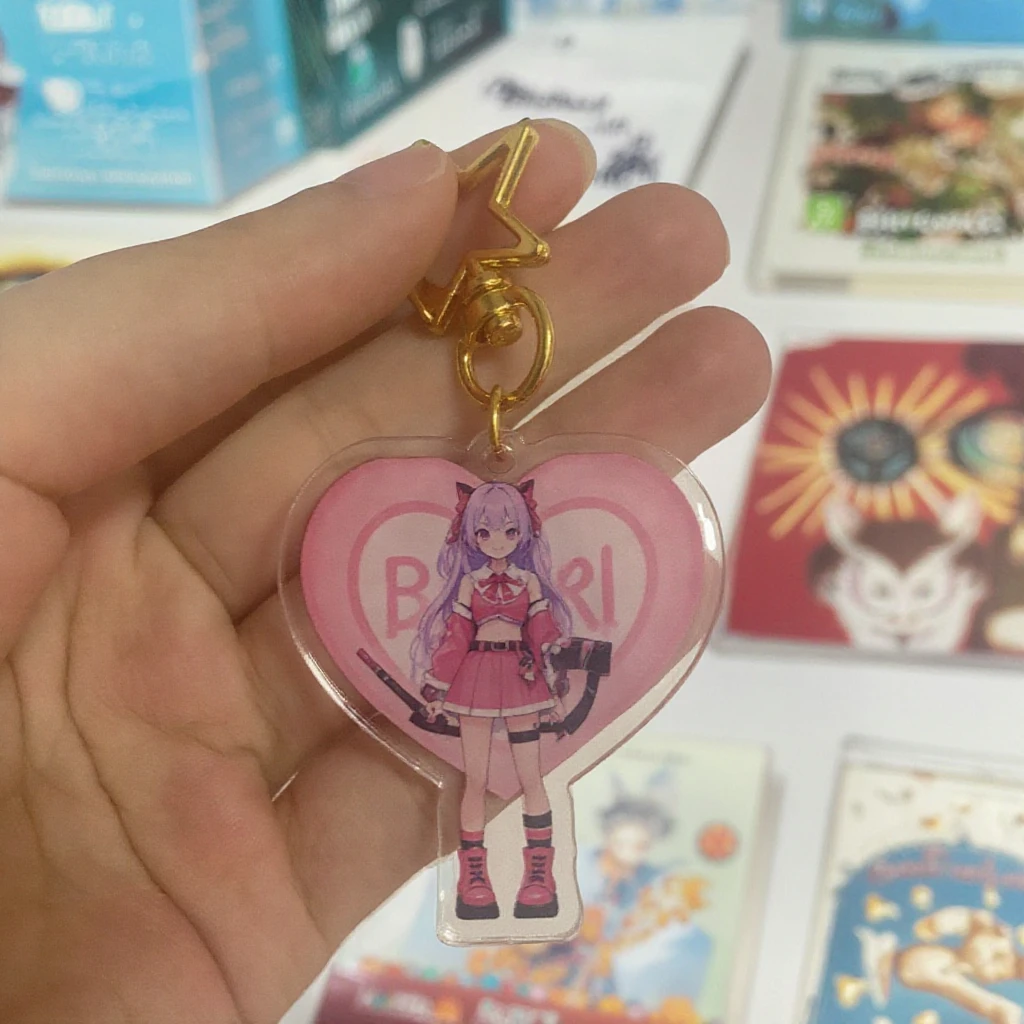 Высококачественный УФ-Принт пользовательский двухсторонний акриловый брелок индивидуальный