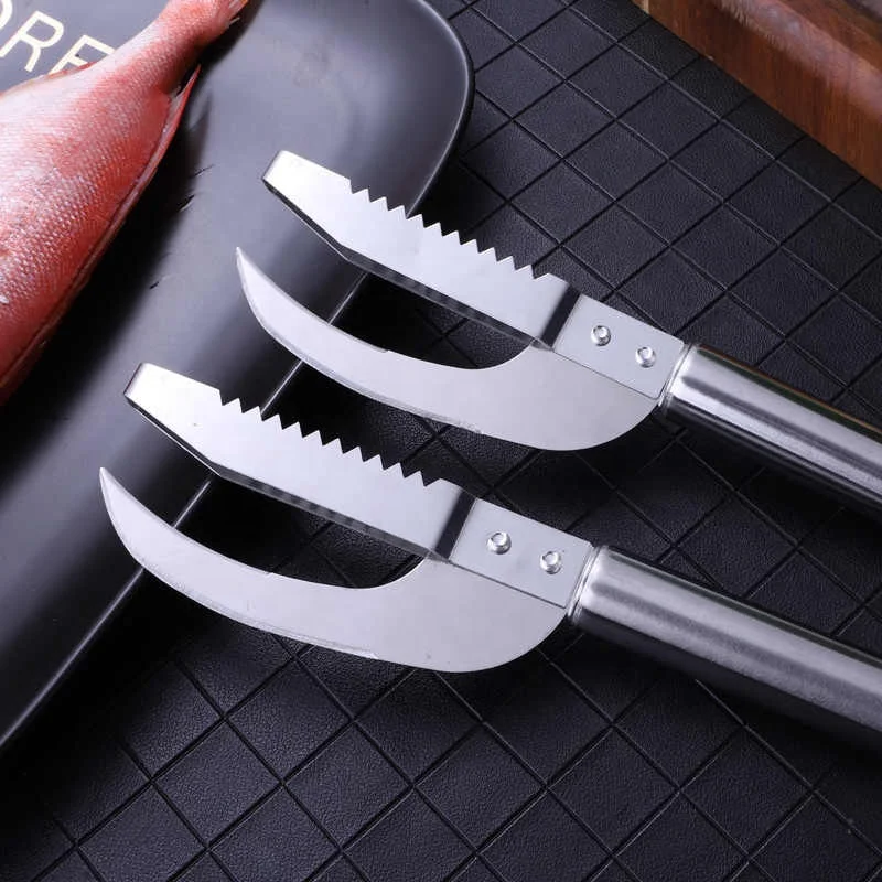 Многофункциональный скребок для рыбной чешуи, 10 шт., прочный рыбочистка, рубанок, нержавеющая сталь, очиститель морепродуктов, нож для пилинга, кухонный инструмент