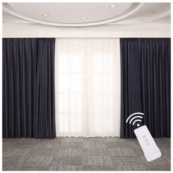 Home hotel design electric smart curtain motor with track curtains automatic