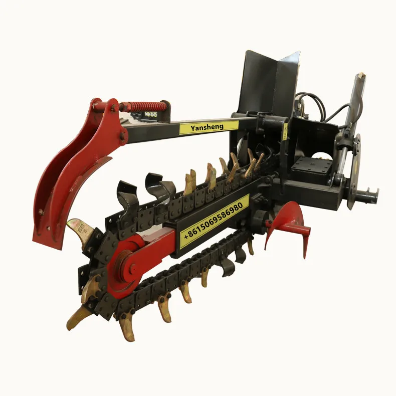 Tractor Mounted PTO Driven Chain Type Ditcher Trencher Equipment Machine for Tractor with Price for Sale