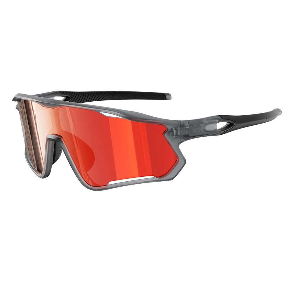 Occhiali sportivi OEM TR90 con montatura grande, lenti in PC, protezione UV400 a specchio, antiurto, per mountain bike, con custodia per uomo e donna._voghion.com