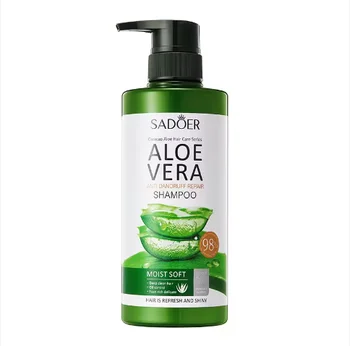 Private Label Custom SADOER hair products natural smooth Anti-dandruff aloe vera shampoo for Men and Womens