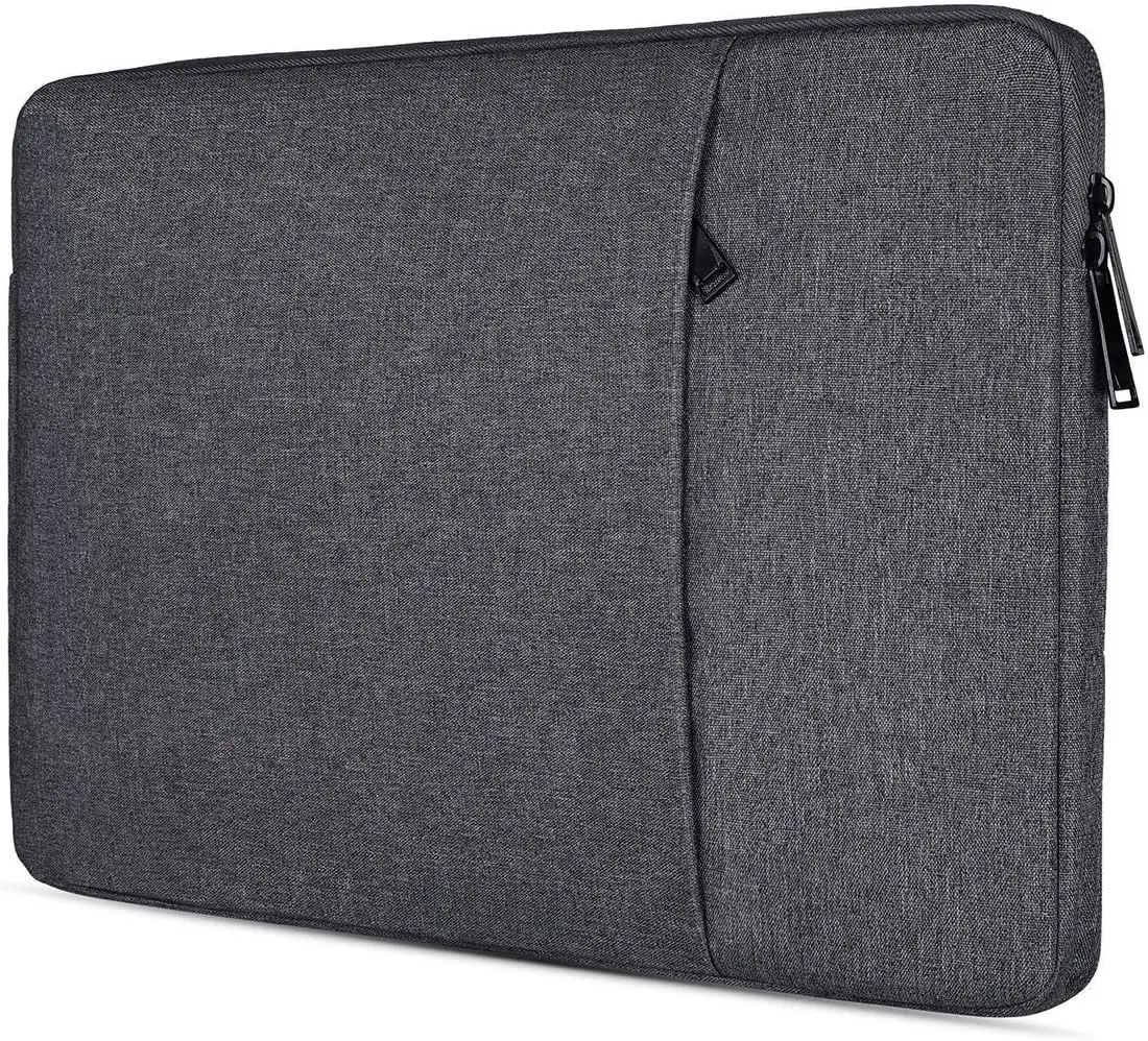 Cuerpo de manga de portátil de 15,6 pulgadas para bolsas de computadora Cuerpo de transporte impermeable Cubiertas gris azul diseño simple para estilo de negocios