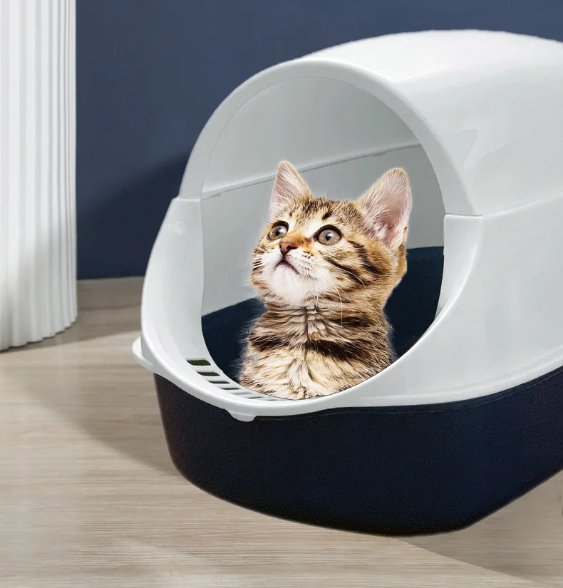 New Design Cat Toilet Products Pet Cleaning Large Space Cat Litter Box