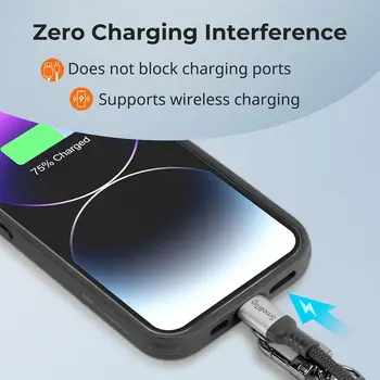 For SMALLRIG Adjustable Neck Crossbody Lanyard Leather & Nylon Phone Shoulder Strap with Built-in Hook Compatible All detail image