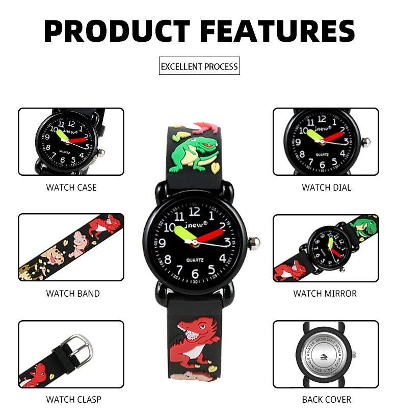 Orologio Per Bambini Cartoon - Elettronico, Cinturino Siliconico, Display Data E Ora, Per Ragazzi 3-10 Anni - Foto 6