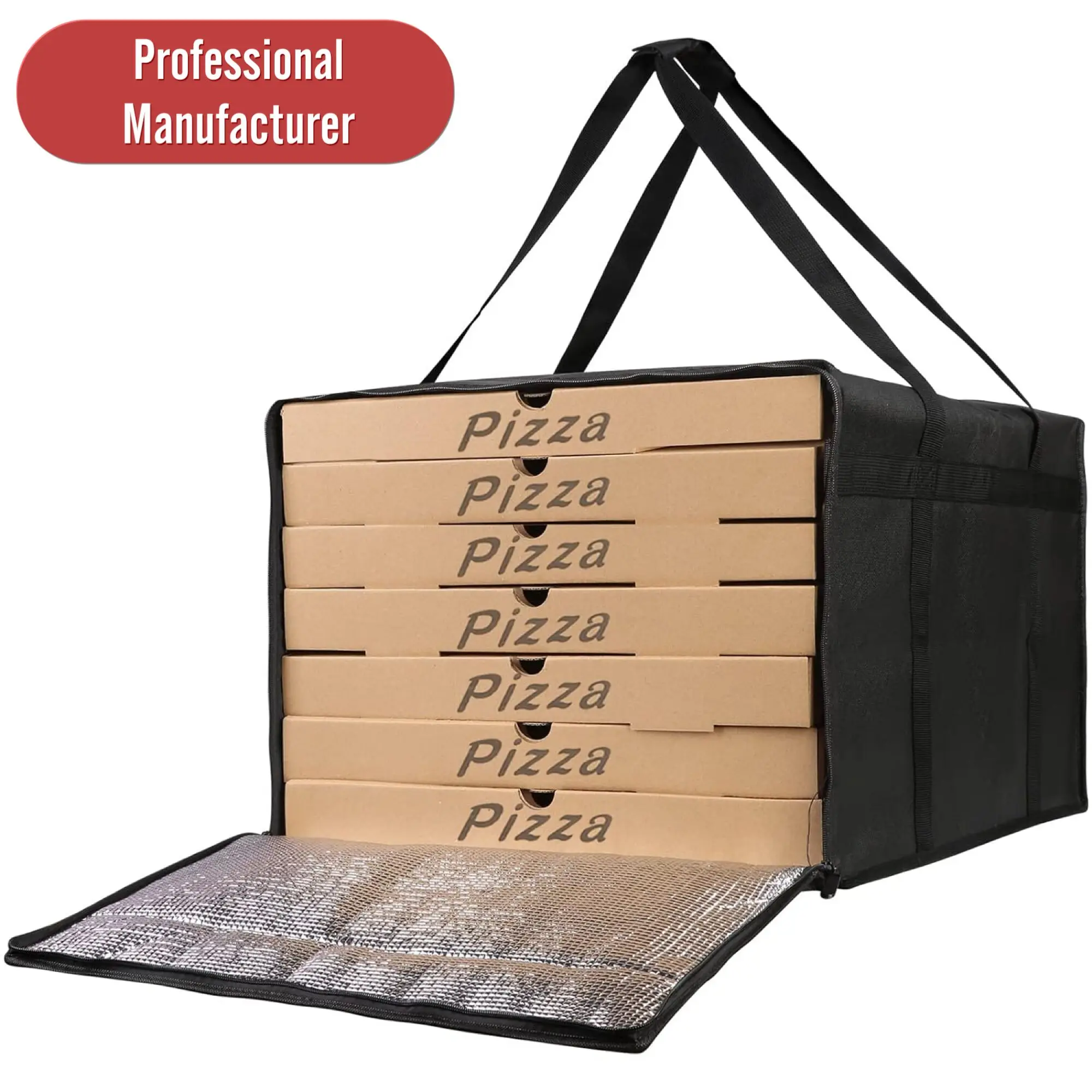 Black Foldable Non Woven Portable Thermal Insulated Warmer Cooler Bag Backpacks Cooler Insulated Bag factory