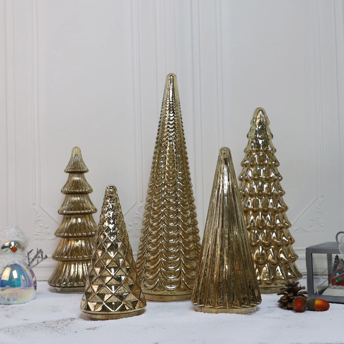 decorazioni luminose LED colorate per alberi di Natale artificiali piccoli, centrini natalizi e decorazioni per tavolo