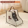 Beige Short Boots storage bag