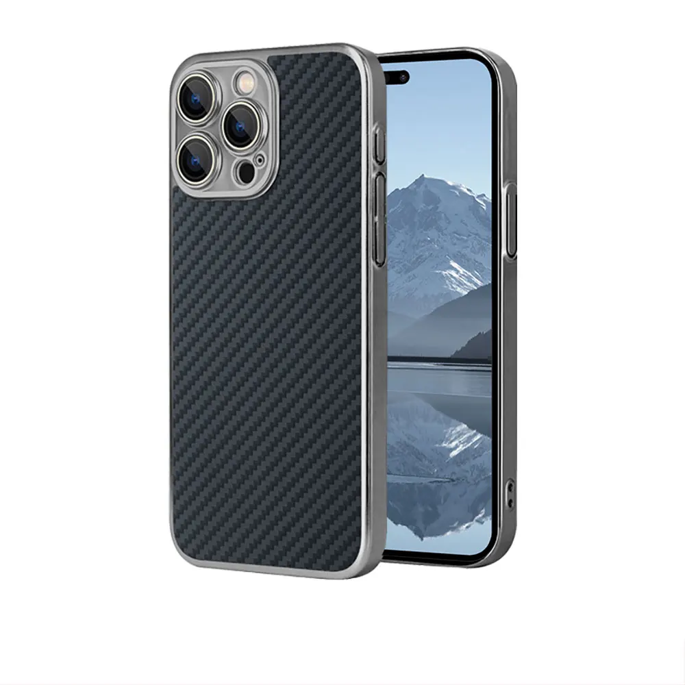 Laudtec LX160 carbon fibre phone case with Fashionable atmospheric simple lightweight anti fall  For Iphone 16 15 14 13 promax