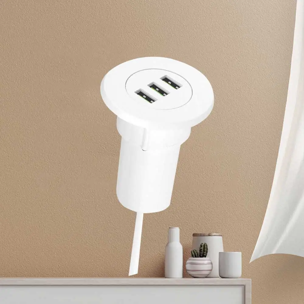 Oswell 5v 3.1a Desktop Embedded Multi Port Usb Charger Table Concealed ...