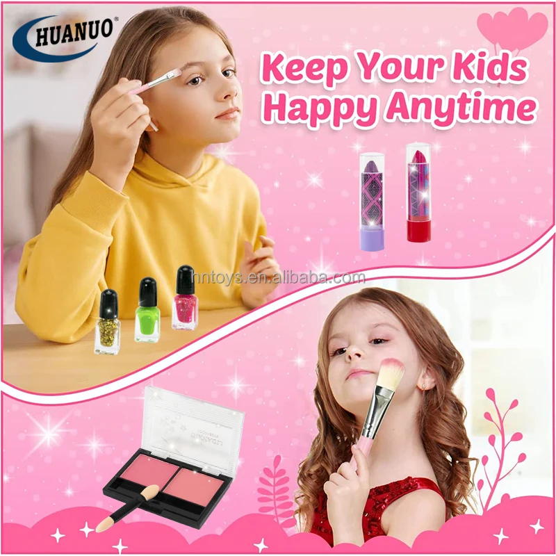 Real Washable Makeup Set Girls Toys Princess Dress Up Toy Makeup Kid