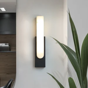 Nordic Aisle Modern Luxury Marble Vintage LED Wall Lamp for Living Room Bedroom Bedside-Background Wall Lighting
