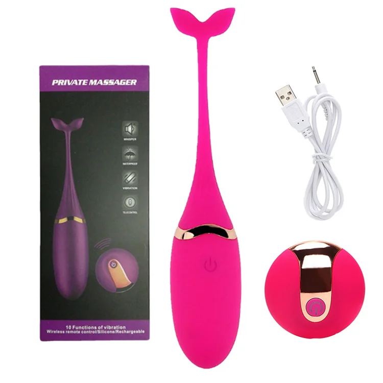 Adult Products Wholesale: USB Charging Wireless Remote Control Fish Egg  Vibrator  10 Vibration Modes, CE Certified Sex Toy