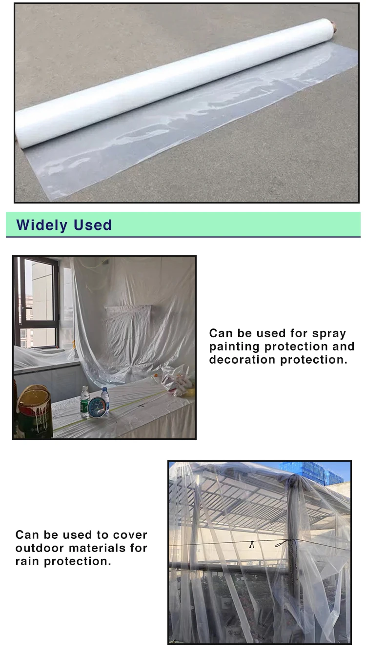 Multipurpose PE Plastic Film, Used for Protective Covering in Engineering Construction