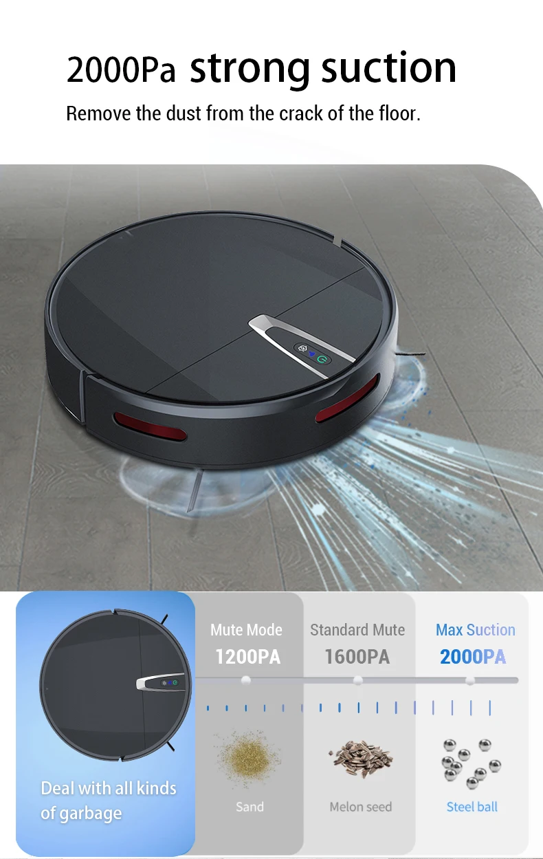 Glomarket Smart Robot Vacuum Cleaner Tuya Wifi House Cleaner With Wifi ...