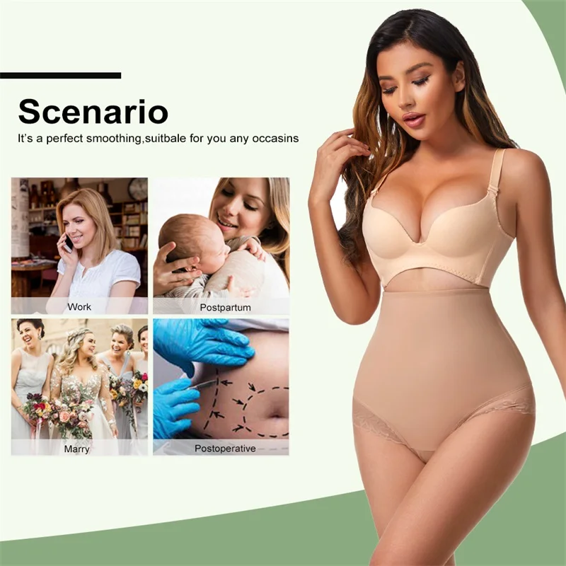 Wholesale Full Body Lace Women Tummy Control Panties Underwear Butt Lift Shaper Thong High Waist Trainer Shapewear for Women factory