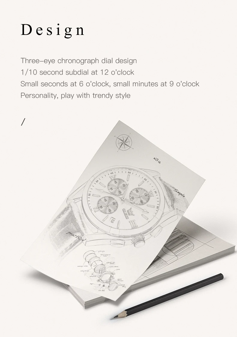 OLEVS Luxury Three-Eye | 2mrk Sale Online
