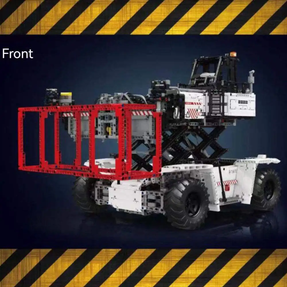 Mould King 17029 Technical Engineering RC Container Truck With Scissor Fork Lift Model Truck Building Block Kids Educational Toy