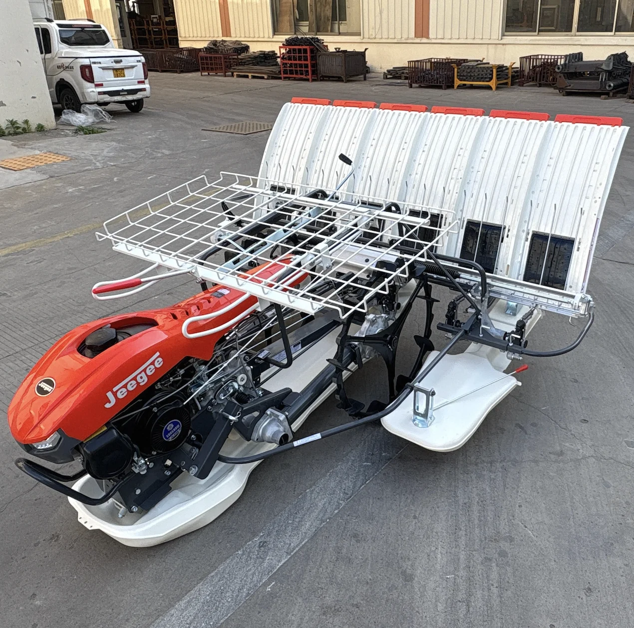 Jeegee  High Speed Walking Type 6 Rows Walk Manual Seedling Transplanter