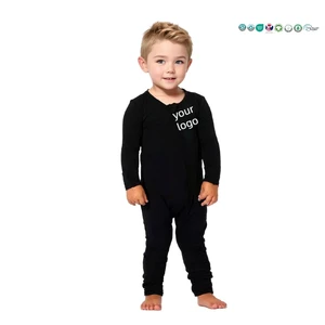 Custom Bamboo Baby Clothes 0-3 Months New Born Baby Products Footie Plain Baby Rompers