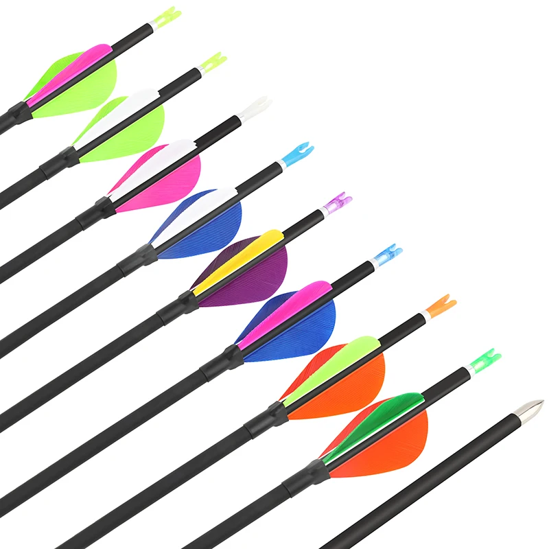Flèches En Carbone Pur Surwolf - Spine 340/400/500/600 Pour Chasse Ou Tir à L'Arc