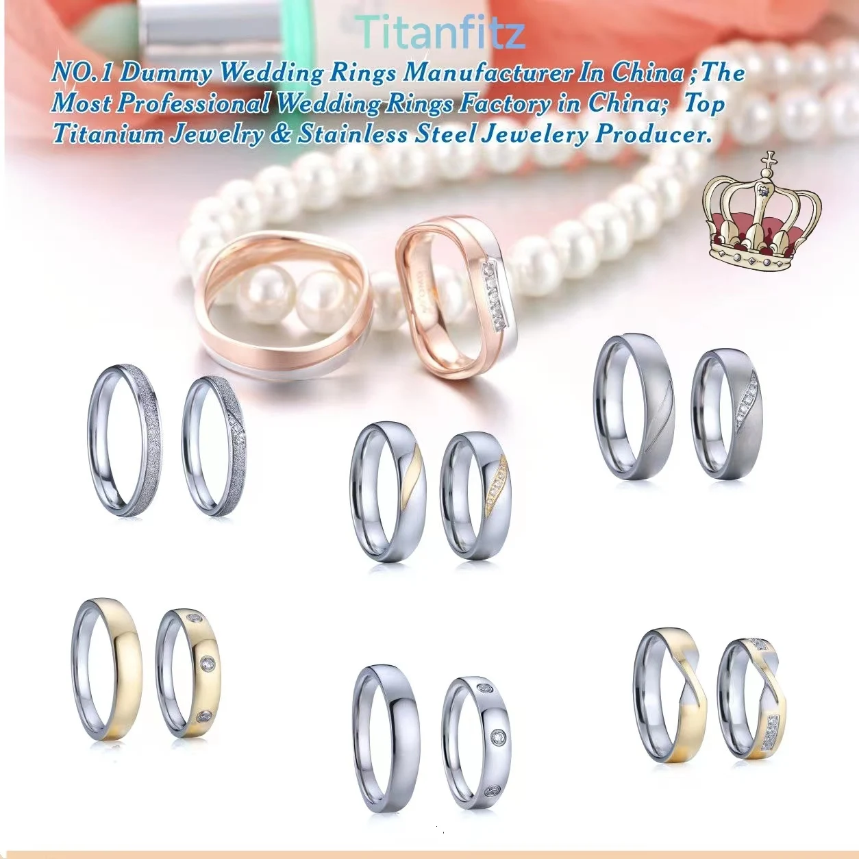 Wedding Rings Gold 18k Plated Couple Dubai Gold Jewelry Set for Men and Women  Bague Anillos Eheringe Anel Snubni Prsten