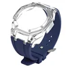 Étui transparent + bracelet bleu