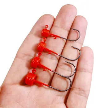 Cheery Wholesale Metal Lead Mushroom Head Jig Fishing Lures 5pcs/bag 2.8g 3.6g 4.6g 7g Soft Bait Jig Hooks – Soft Lure – view 4
