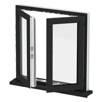 Factory Direct Price Crank Casement Window Aluminium Casement Window Material Price Casement Window With Grill Design Price