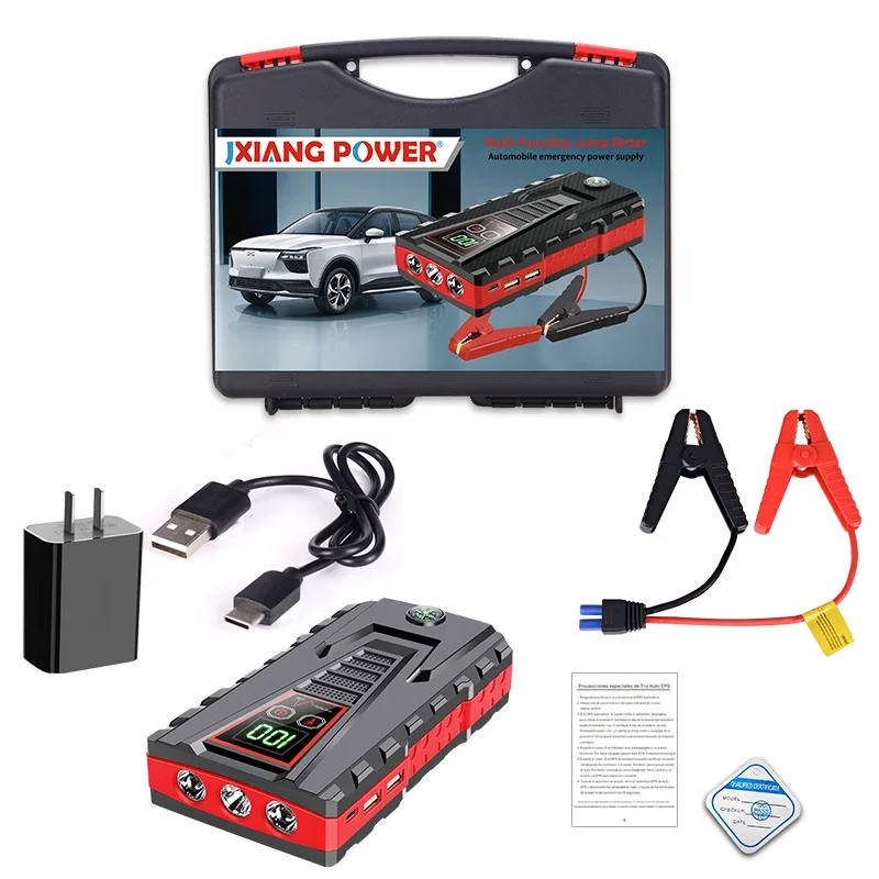 12v Multi Function Portable Car Battery Charger Jump Starter And Tire