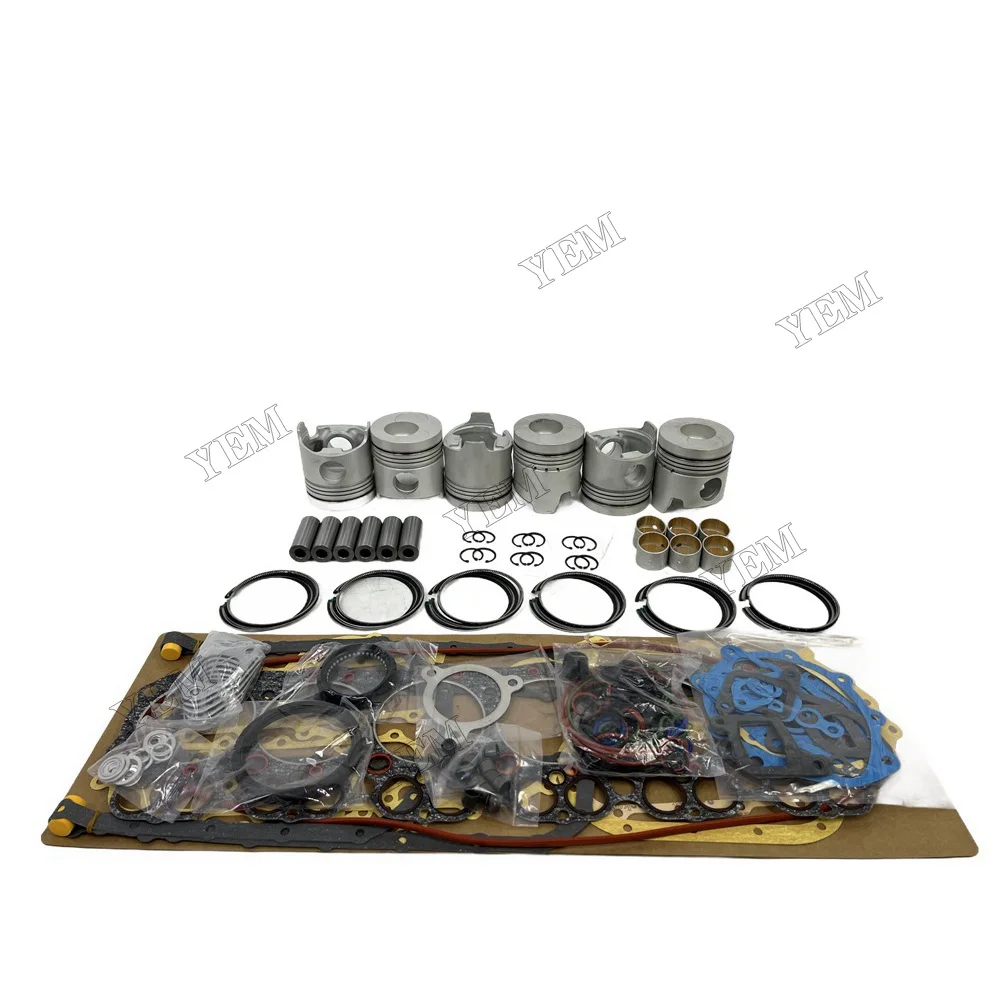 H07C Rebuild Kit With Piston Ring Cylinder Gaskets Piston Fits for Hino Genuine Engine Parts 5