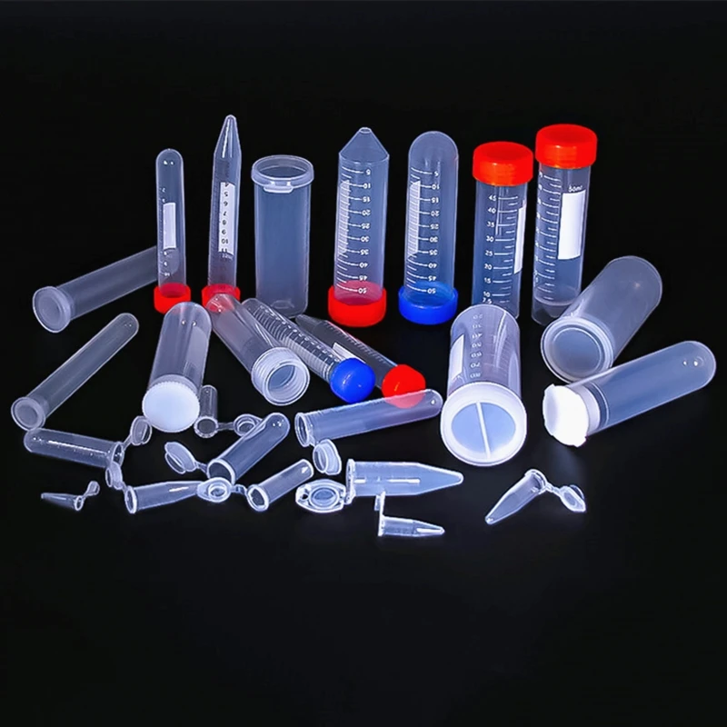 0.1ML -100ML Polypropylene Microcentrifuge Centrifuge Tube With Cap Garden Storage Bottle for Seeds Liquid Container Sample Vial