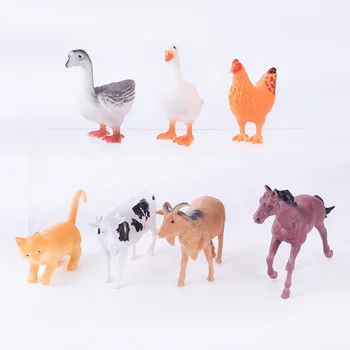 7PCS Farm Animal Figurines Toys Set Pvc Wild Animal Model