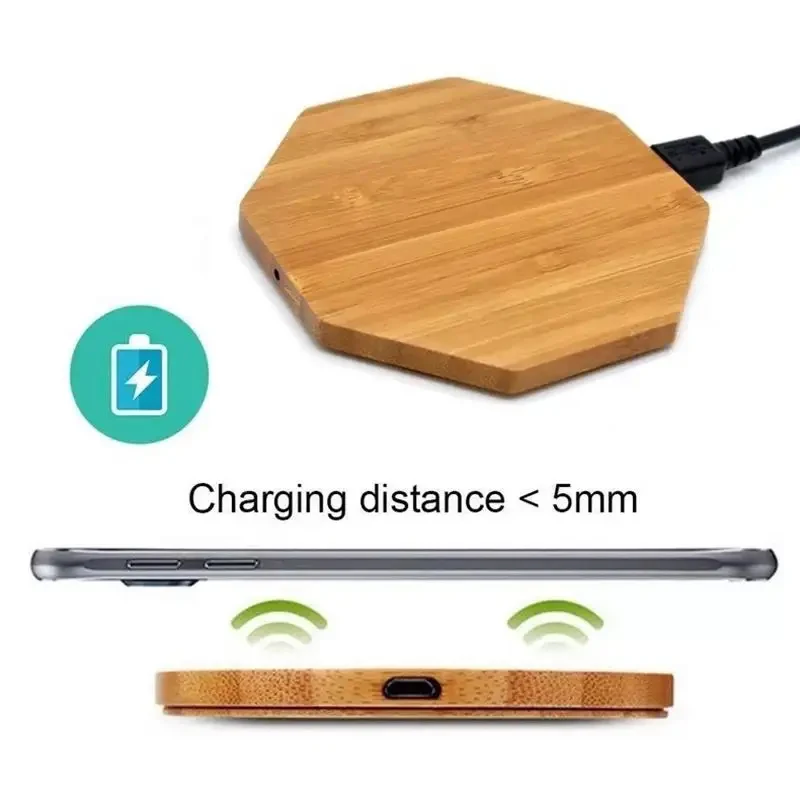 Cargadores Carregador Chargeur Wooden Bamboo Charger Charging Pad ...