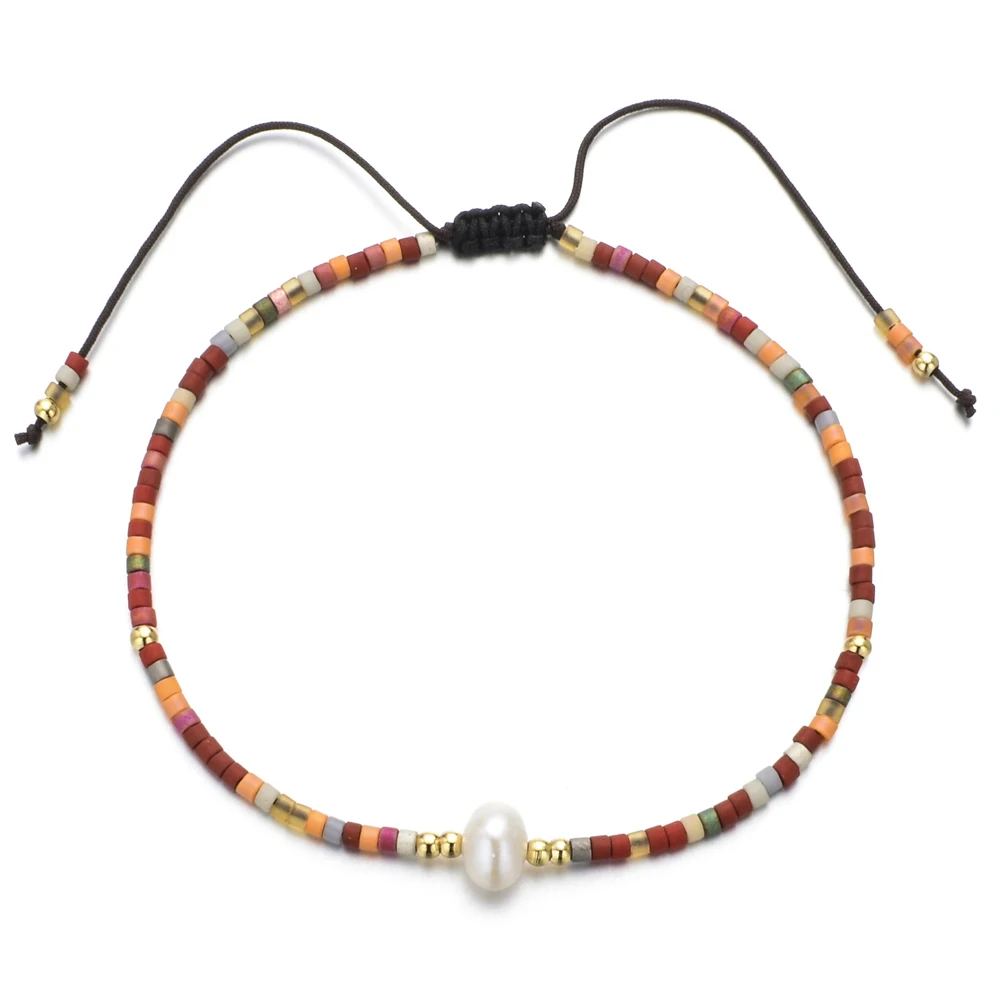 KELITCH Handmade Seed Bead Bracelets For Women - Adjustable Braided Charm Strand Jewelry, Fashion Gift