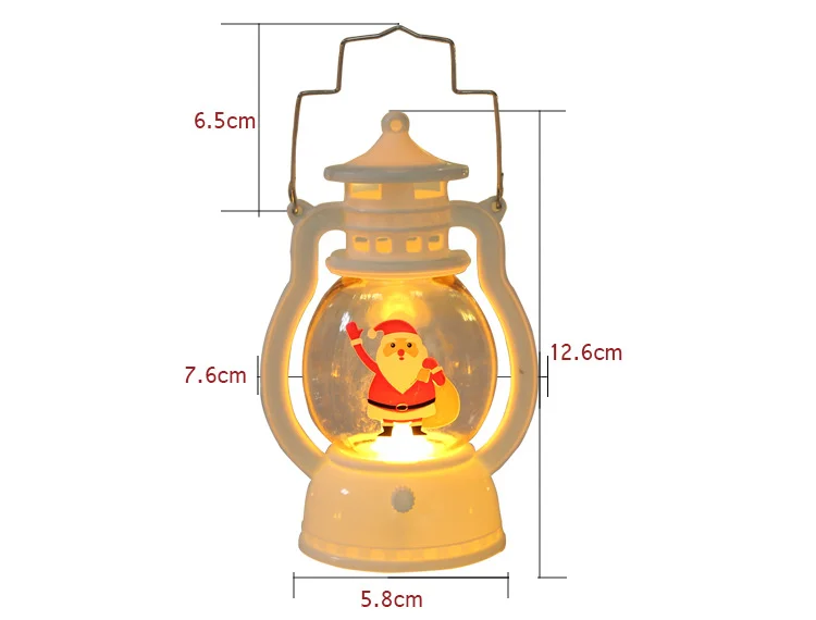 Christmas decoration lantern hand-held Santa Claus night lantern LED small lamp plastic lantern