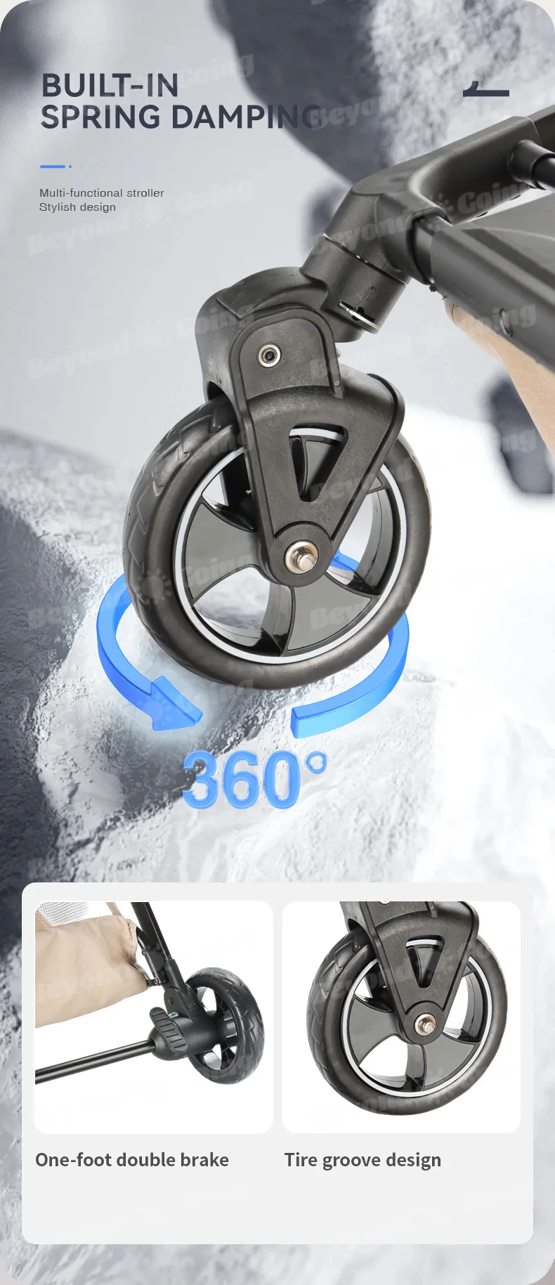 Newborn gifts items Aluminum frame fashion baby stroller baby pram