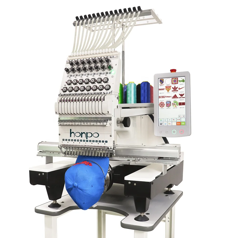 Multifunction Computer Embroidery Machine Single Head with 10" Touch Screen LCD Monitor