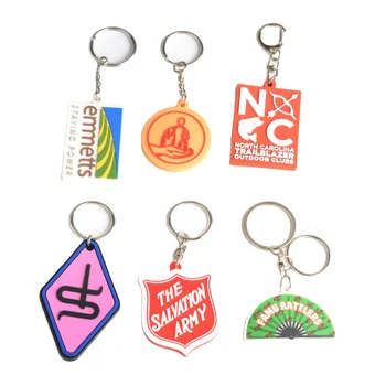 Custom Soft PVC Keychain Key Chain / Soft Rubber Keychains / Silicone Keyring 2D/3D Rubber Pvc Keychain
