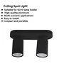Black square bi-directional spotlight-light source not included