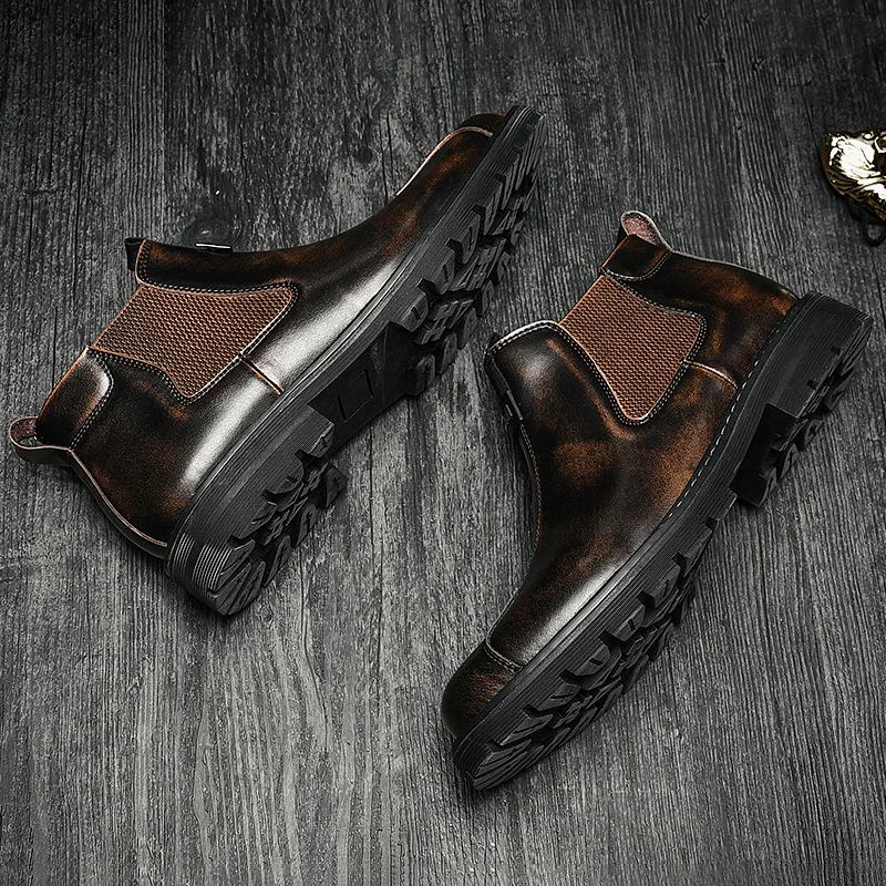 New Arrival Accept Custom LOGO Hand Made Pure Genuine Leather Oxfords Men Martin Boots