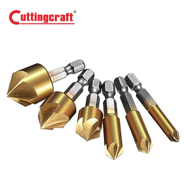 6pcs Hex Shank Countersink For Wood Counter Sink Drill Bit Buy