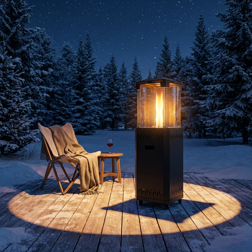 High-End Stainless Steel Piezo Ignition Propane Radiant Heater Outdoor 374000 BTU for Mall & Garden