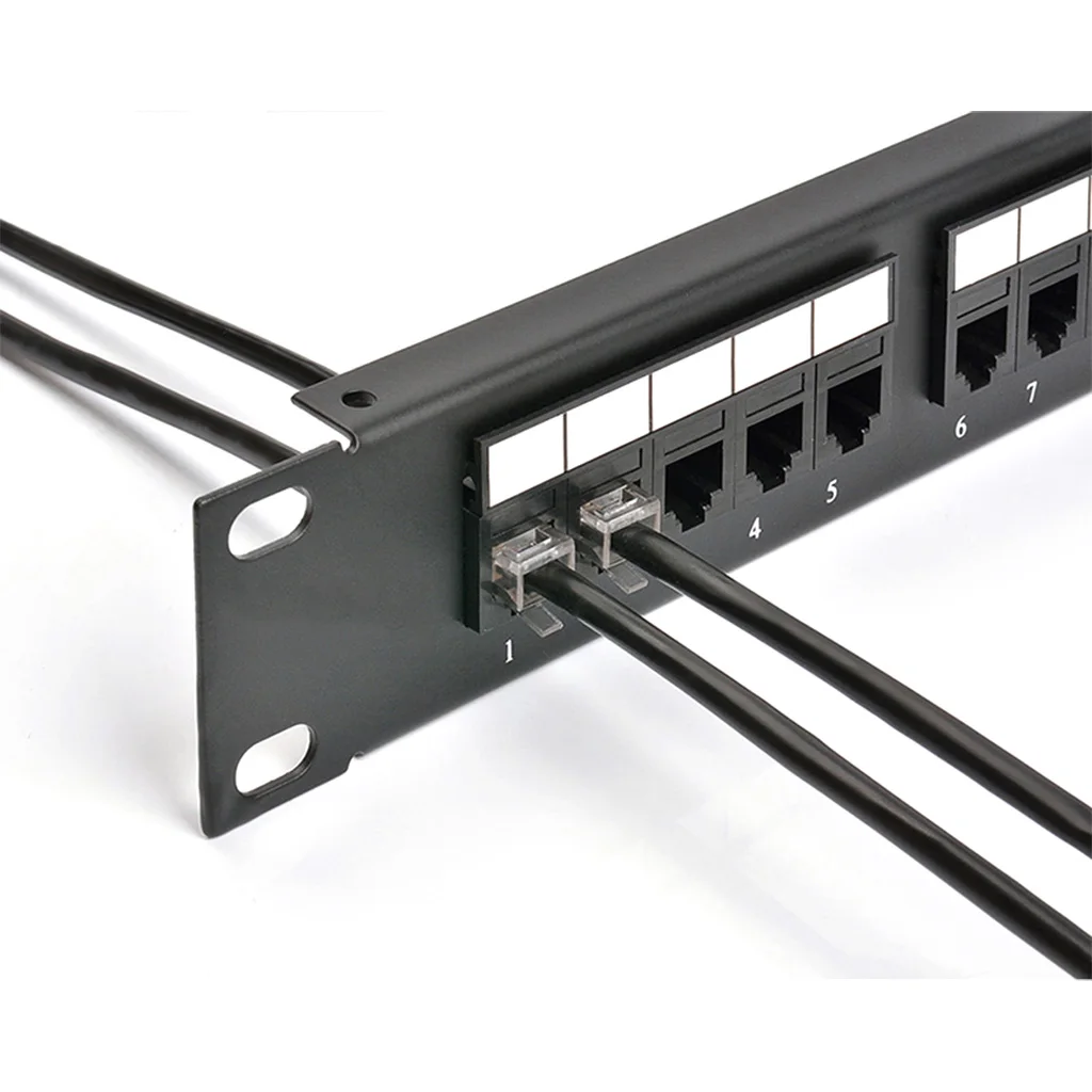 Leading Technology 6P4C RJ11 UTP Modular Type Telephone Voice 25 Ports Cat3 Rack Mount Patch Panel for Cabinet